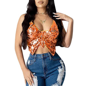 Débardeur orange femme