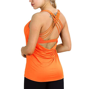 Débardeur orange fluo femme