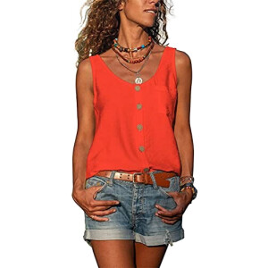 Débardeur orange femme