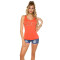 Débardeur orange corail homme/femme - miniature variant 1