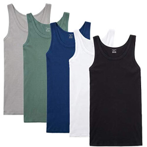 Débardeur gris noir blanc bleu olive homme