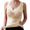 Débardeur beige col en v femme - miniature