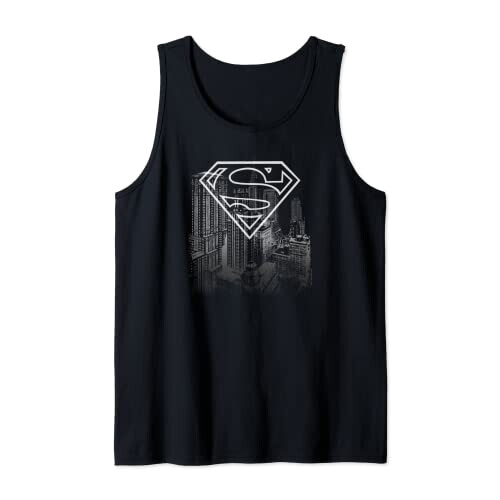 Débardeur Superman noir homme/femme